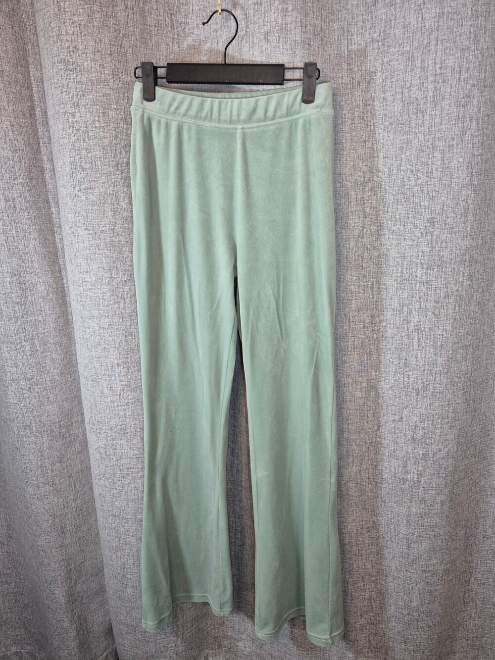 Refuge Intimates Mint Green Velour Lounge Pants Women's Medium Soft Stretch